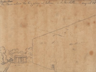Der Ort, an dem der König Palloni spielt von John Robert Cozens